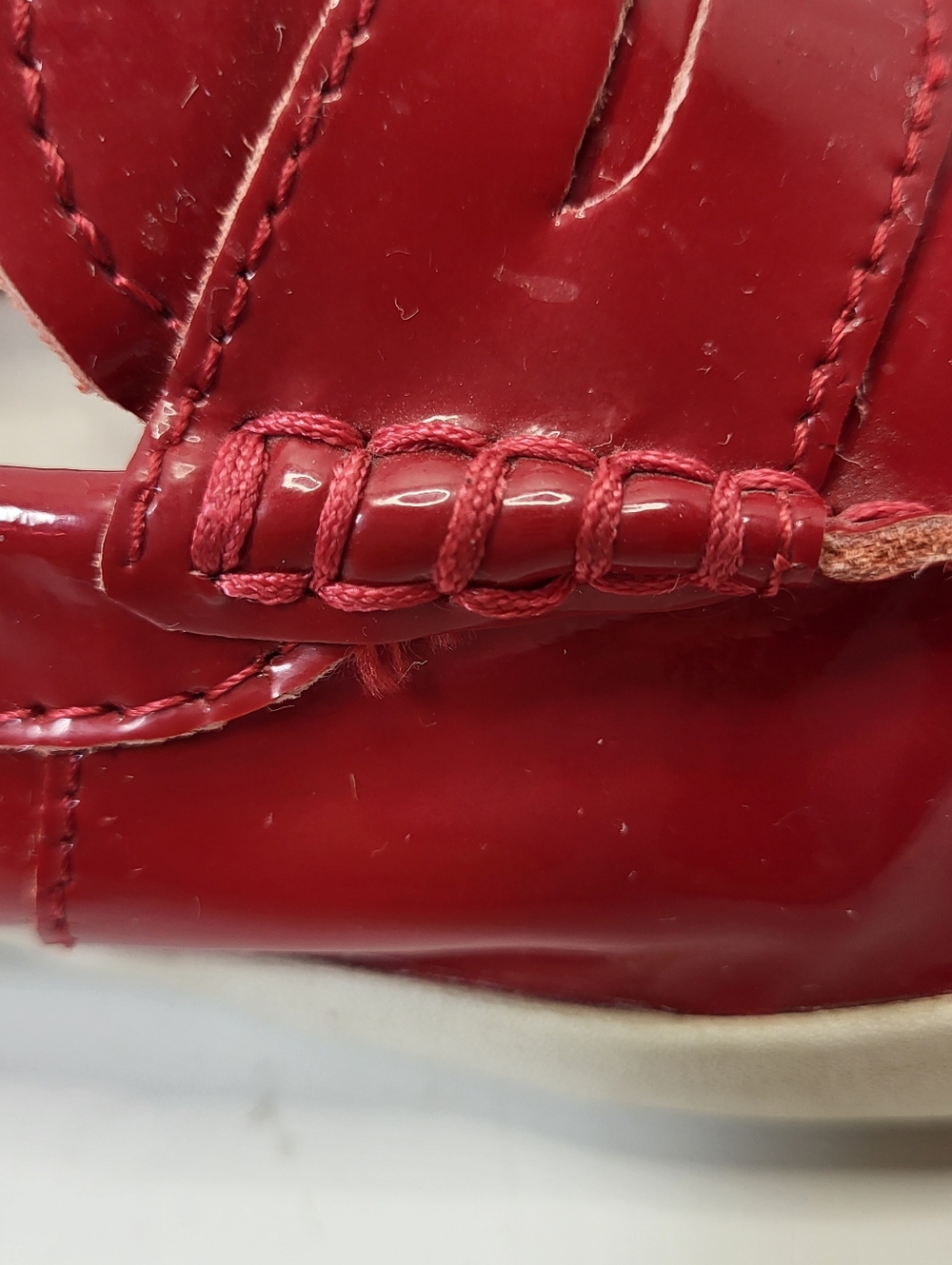 Cole Haan Pinch Maine Classic Red Patent Leather Penny Loafers Size 9.5 - Picture 11 of 15